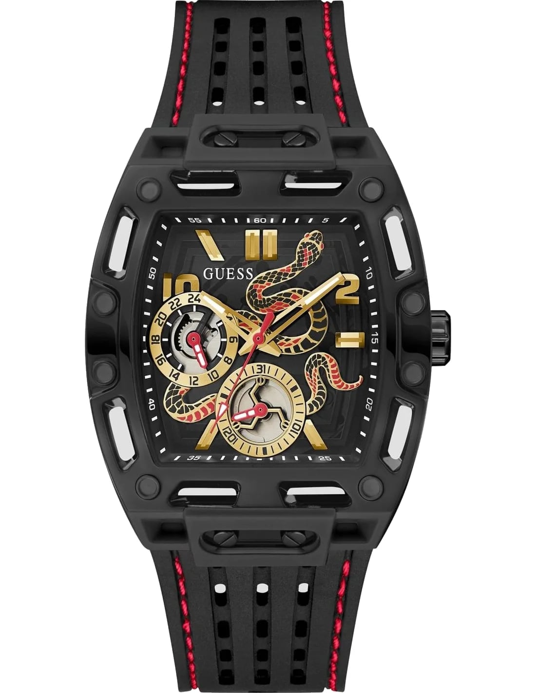 Montre Guess GW0857G1 homme cadran noir bracelet silicone