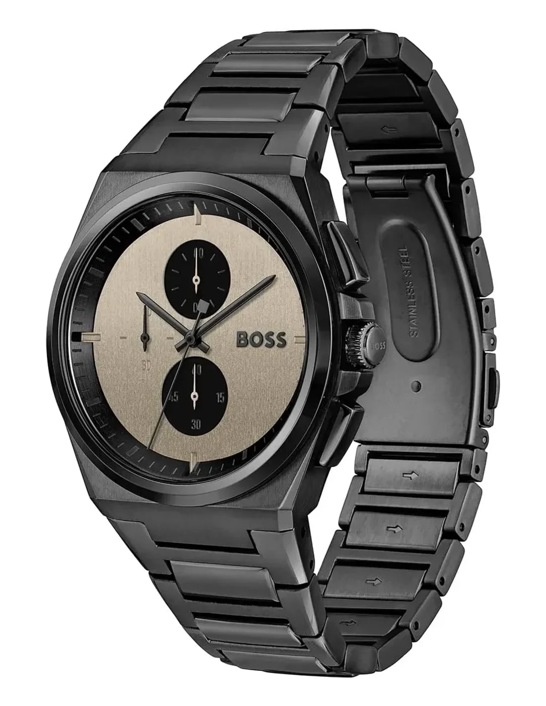 Hugo Boss Steer 1514043 Men's Watch Brown Stainless Steel Mesh view 2