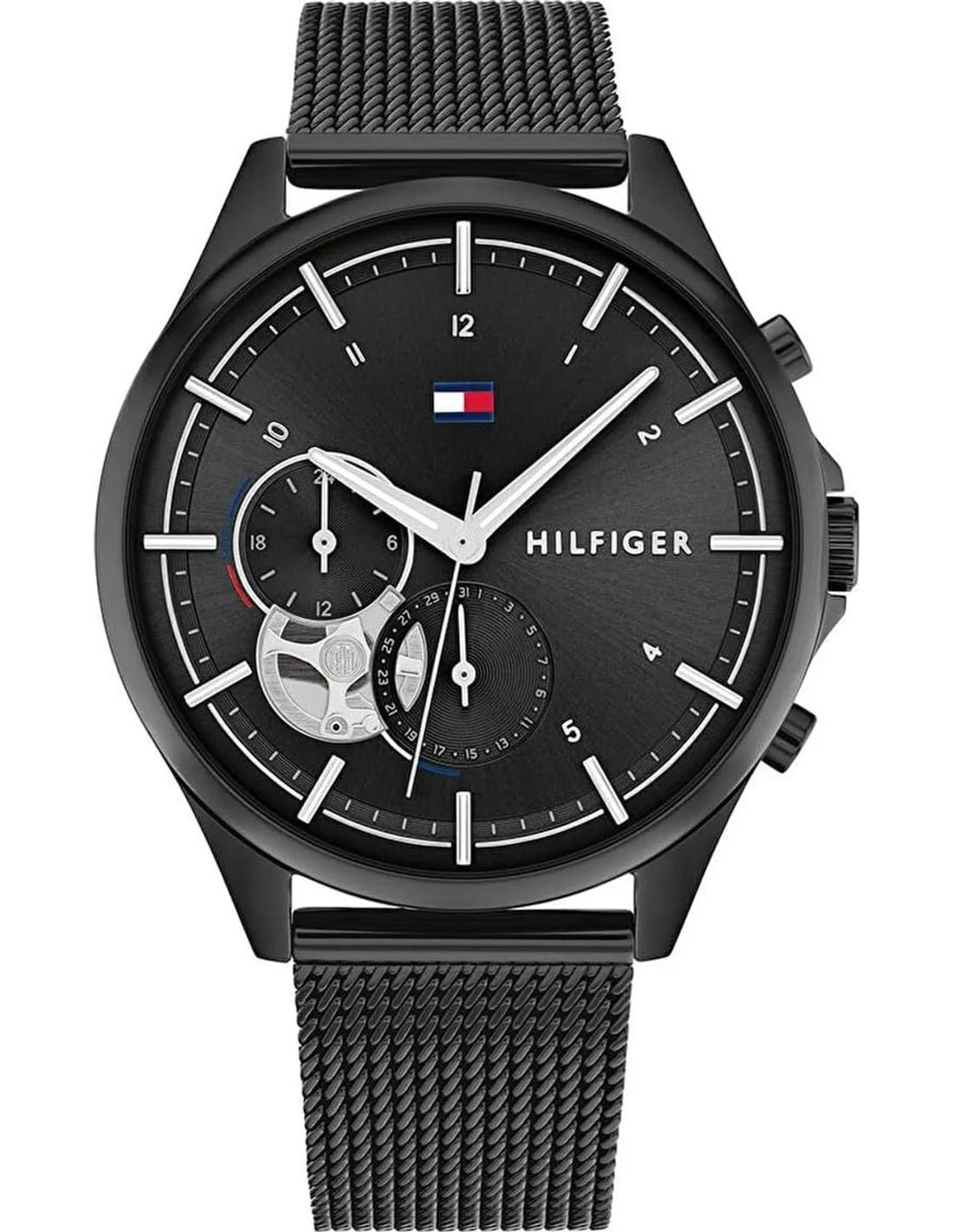 Montre Tommy Hilfiger 1782485 femme cadran noir bracelet acier