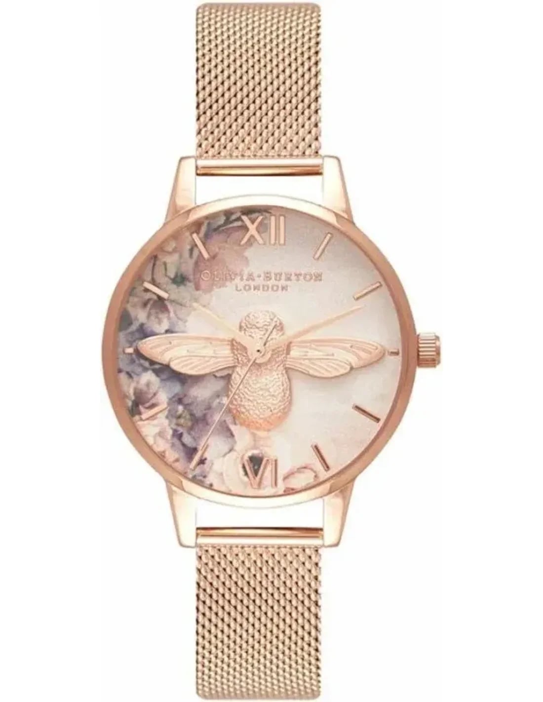 Montre Olivia Burton OB16PP40 femme cadran blanc bracelet acier inoxydable