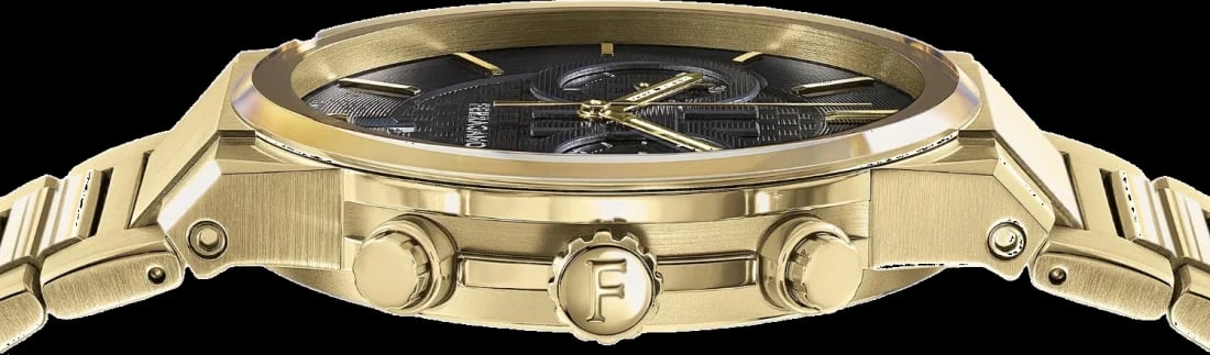 Montre Salvatore Ferragamo 611224 766037 homme détail cadran noir