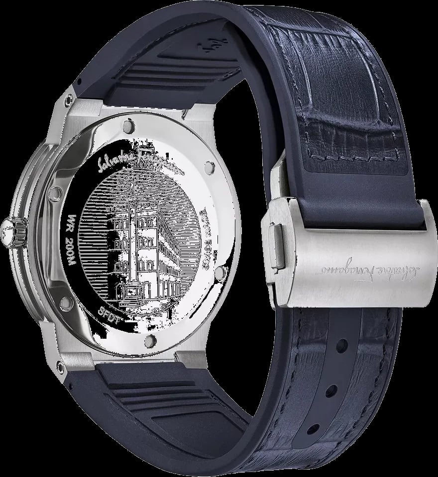 Montre Salvatore Ferragamo SFDT00319 homme détail cadran bleu