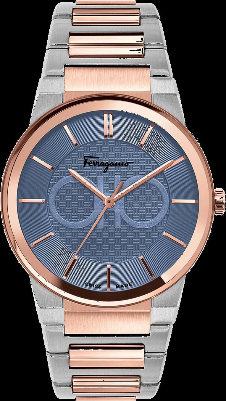 Montre Salvatore Ferragamo SFHP00720 homme cadran bleu bracelet acier inoxydable