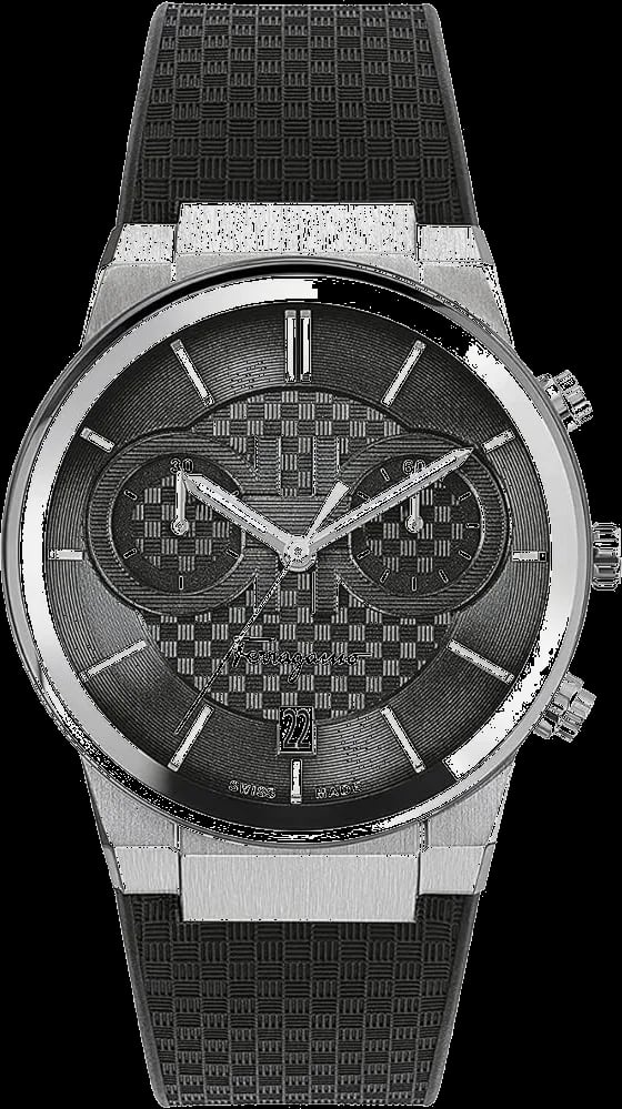 Montre Salvatore Ferragamo SFME00121 homme cadran noir bracelet caoutchouc / silicone