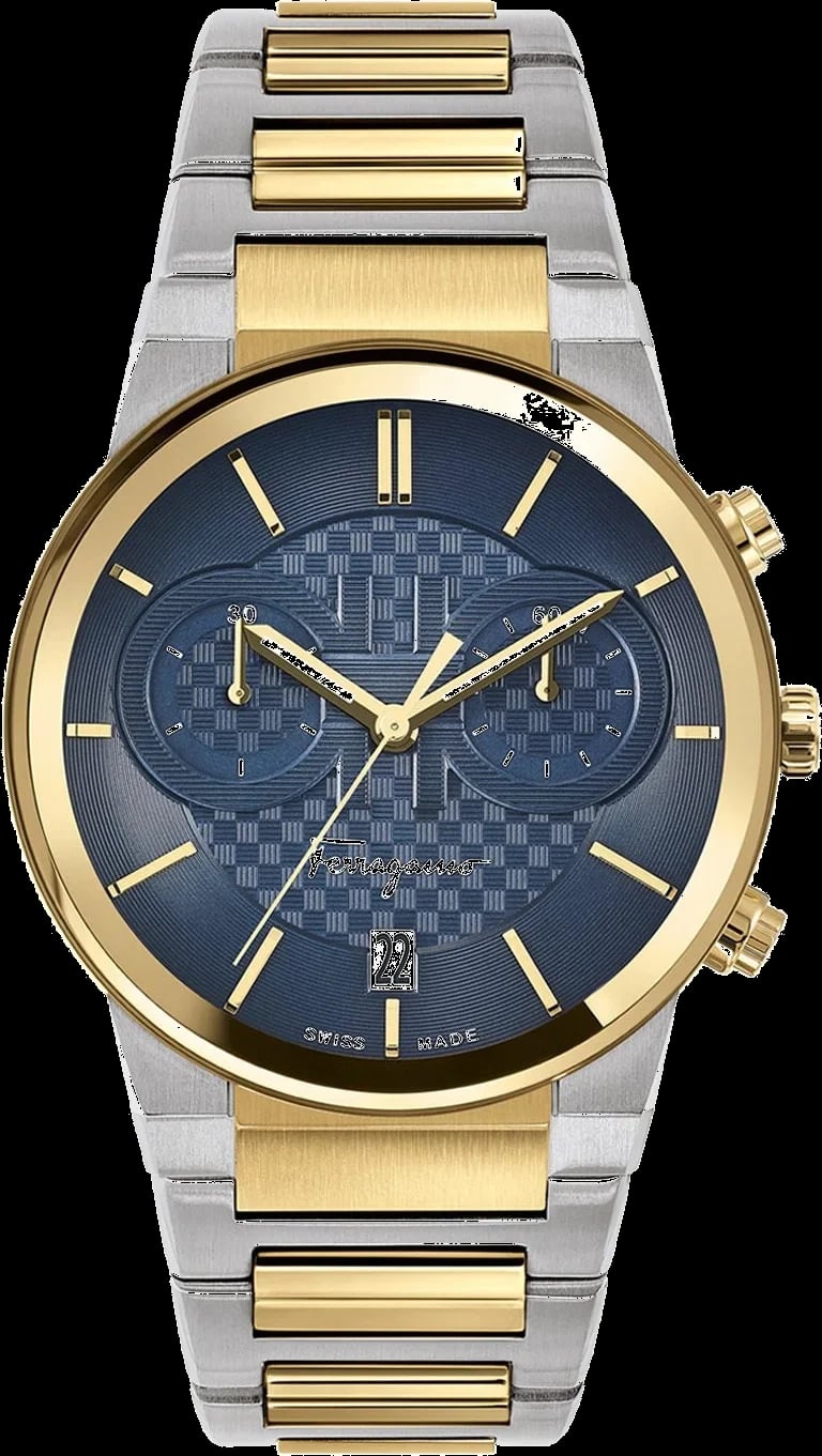 Montre Salvatore Ferragamo SFME00521 homme cadran bleu bracelet acier inoxydable