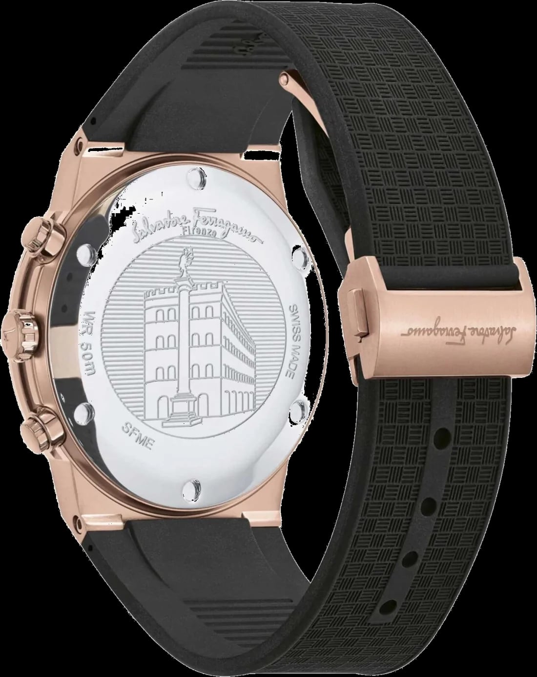 Montre Salvatore Ferragamo SFME00721 homme détail cadran noir