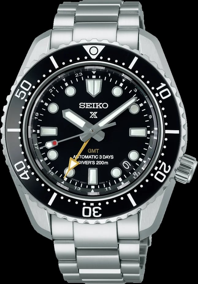 Montre Seiko SPB383J1 Prospex GMT automatique acier cadran noir 42mm