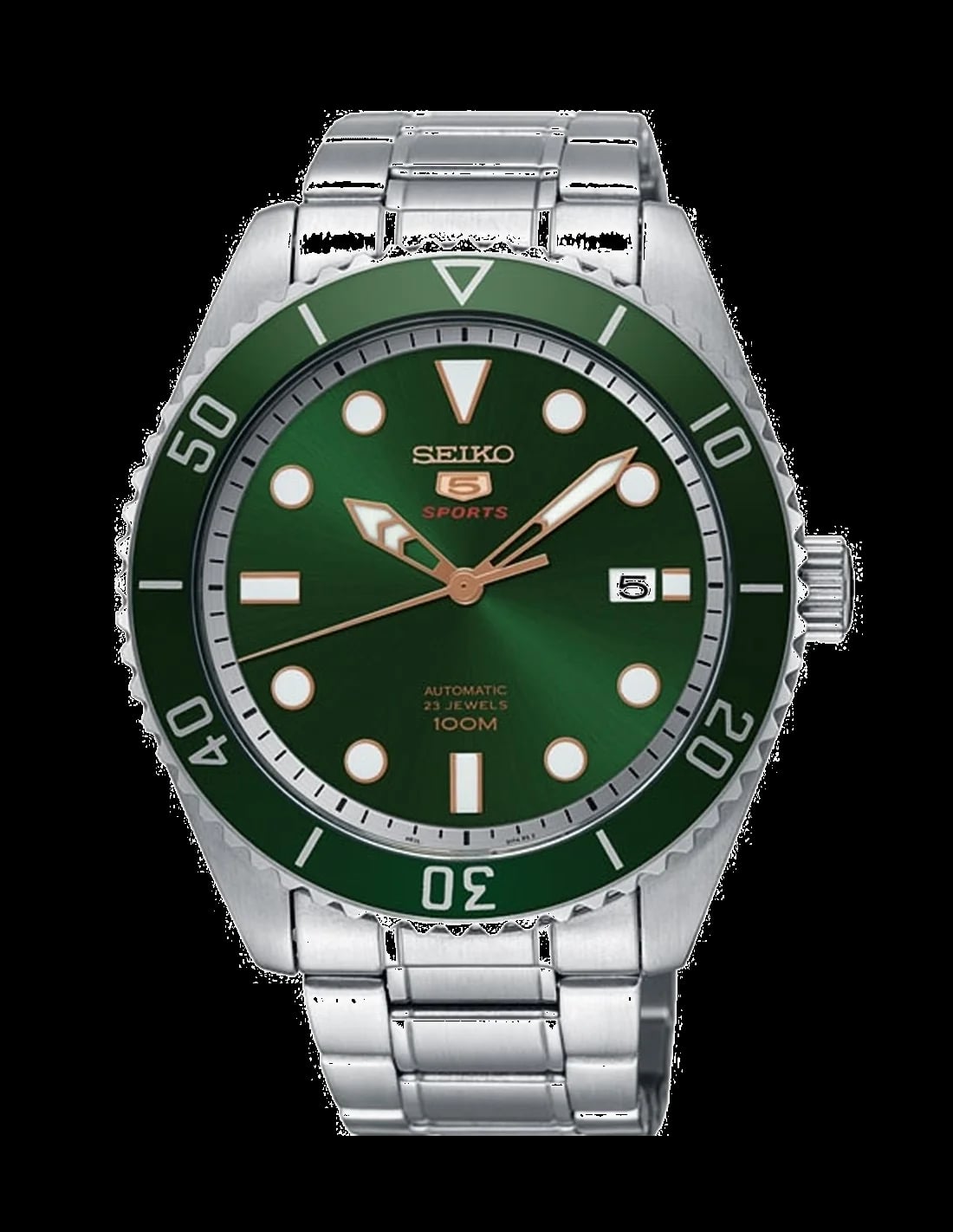 Montre Seiko SRPB93K1 homme cadran vert bracelet acier inoxydable