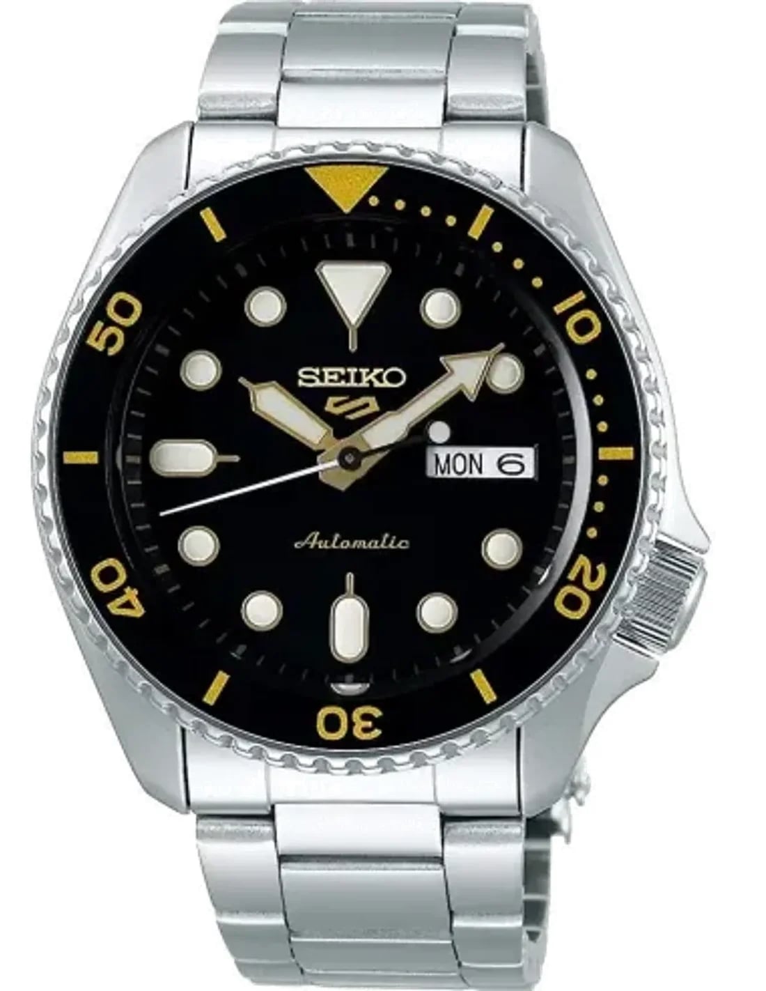 Montre Seiko SRPD57K1 homme cadran noir bracelet acier inoxydable