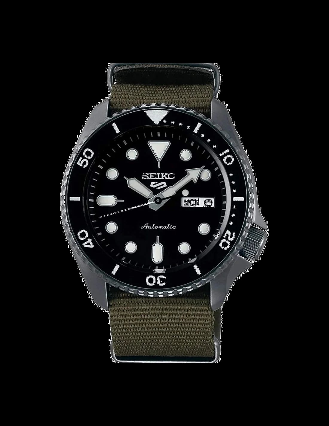 Montre Seiko SRPD65K4 homme cadran noir bracelet nylon