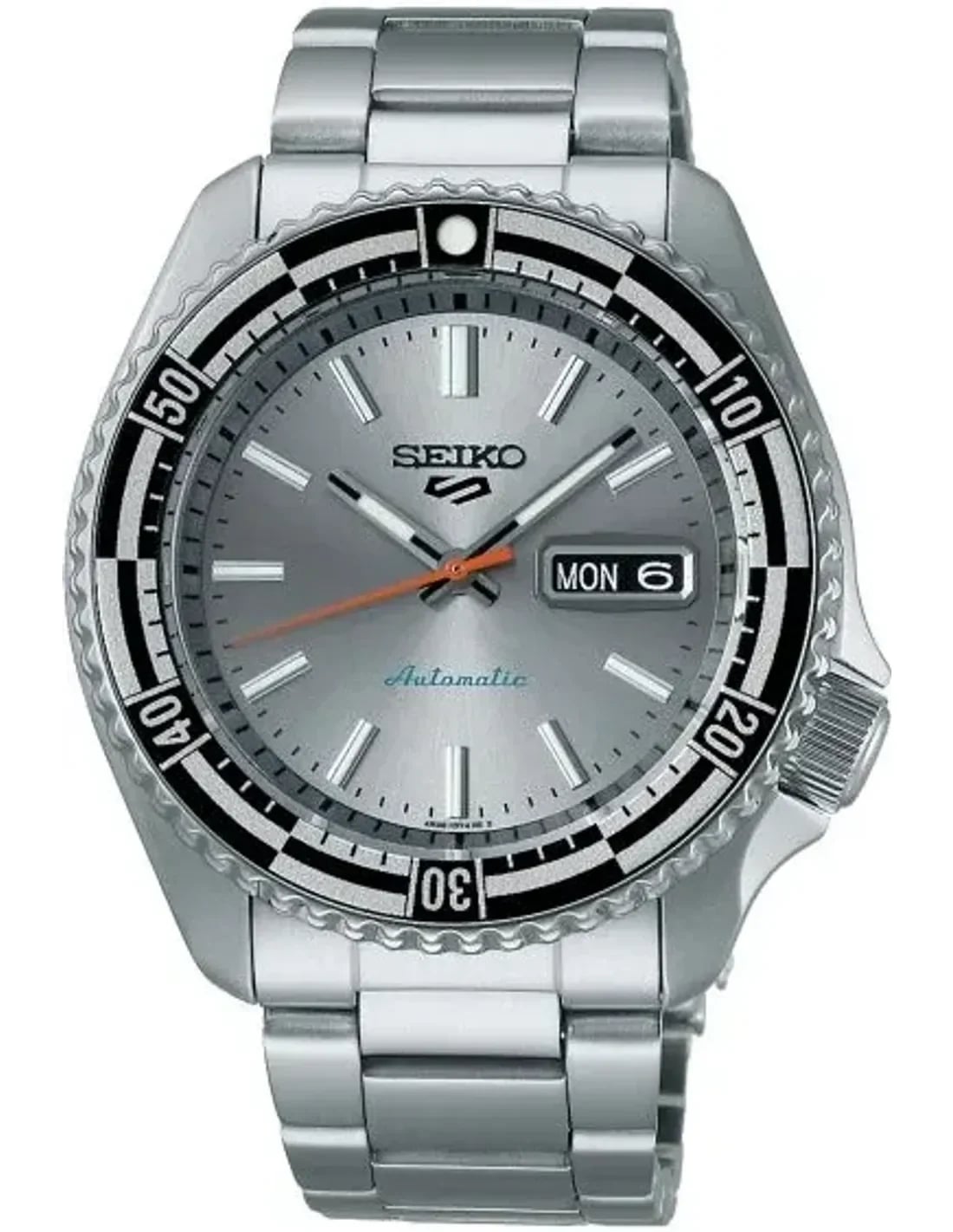 Montre Seiko SRPK09K1 automatique acier cadran argenté texturé 42mm