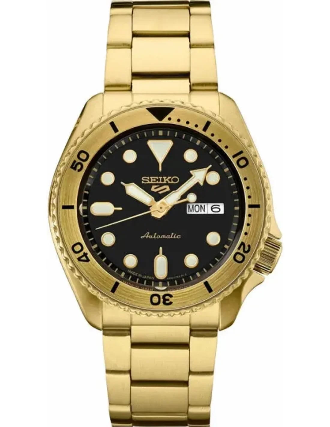 Montre Seiko SRPK18 homme cadran noir bracelet acier inoxydable
