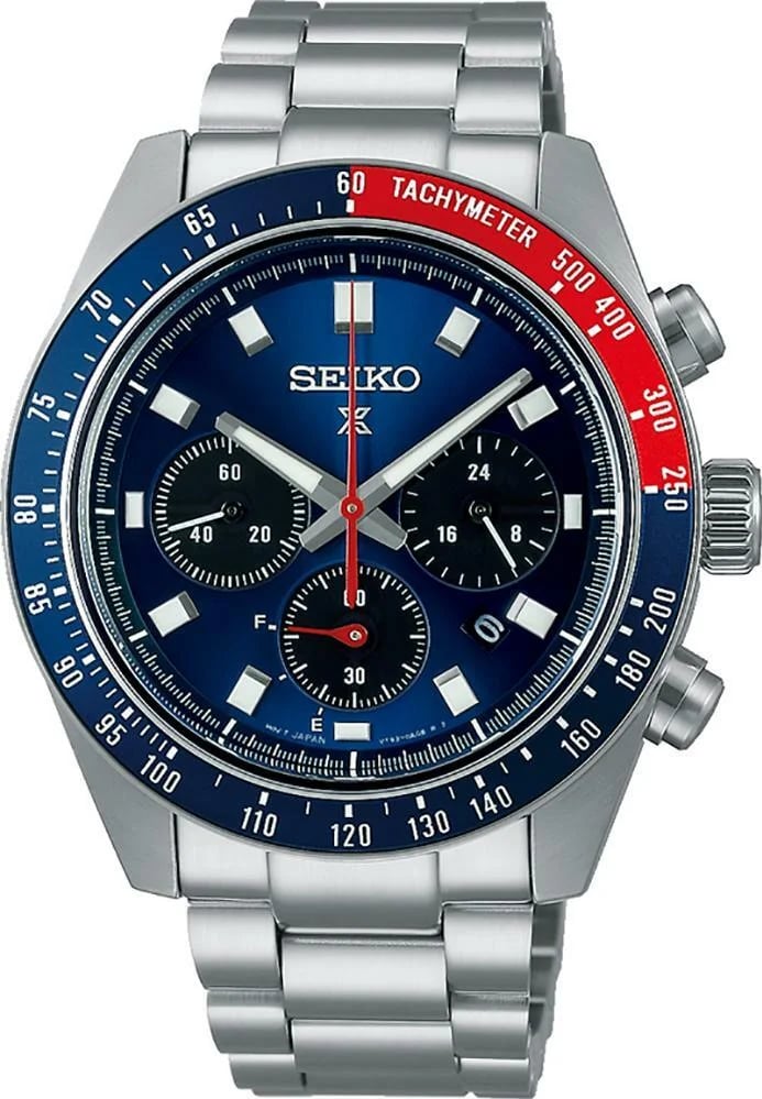 Montre Seiko SSC913P1 homme cadran bleu bracelet acier inoxydable