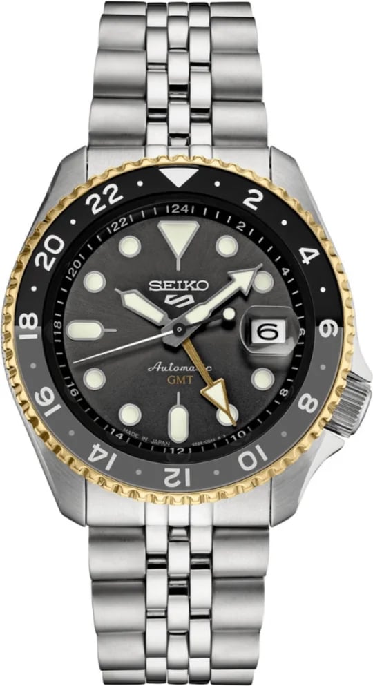 Montre Seiko SSK021K1 GMT automatique cadran noir acier 42mm