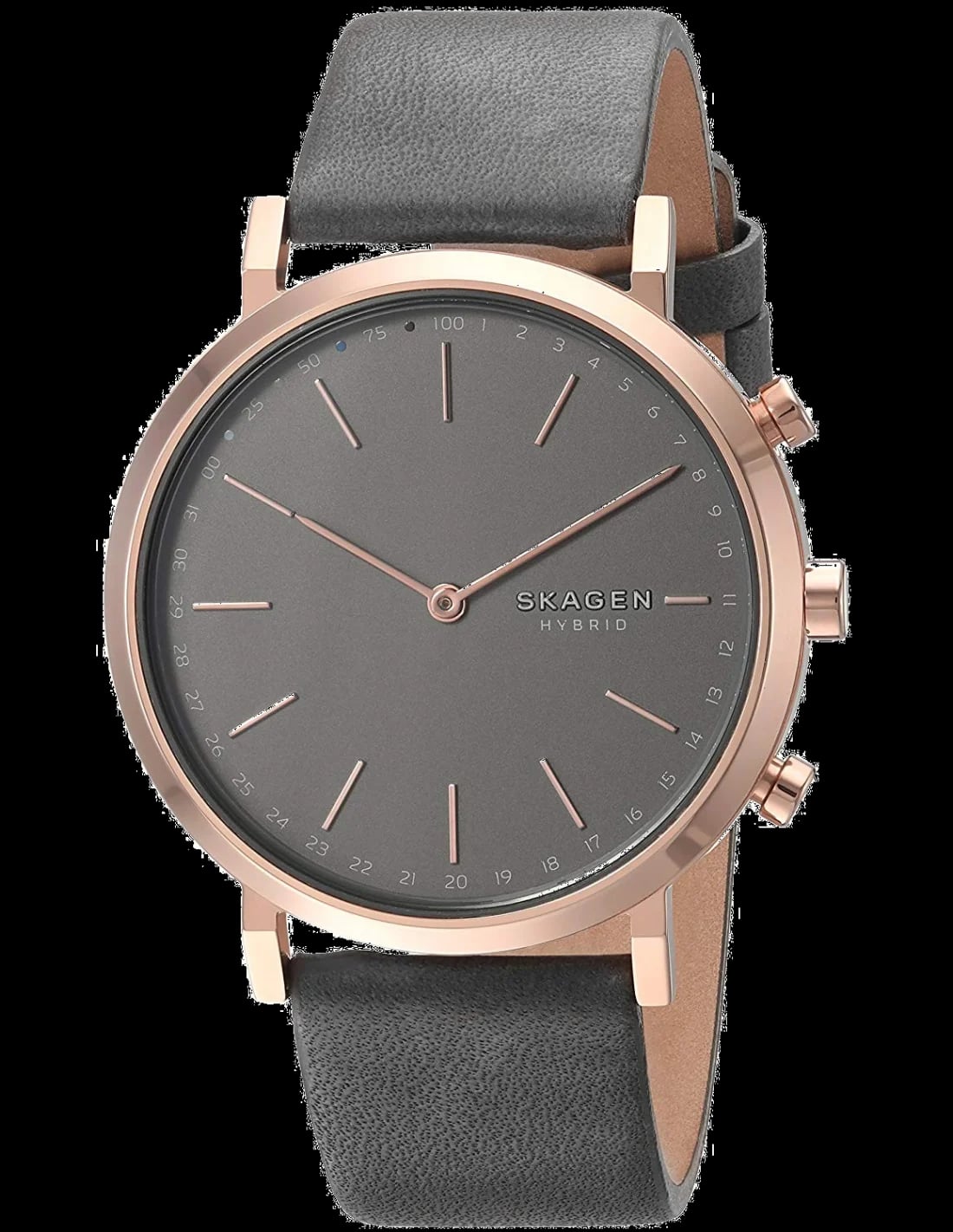 Montre Skagen SKT1207 femme cadran gris bracelet cuir