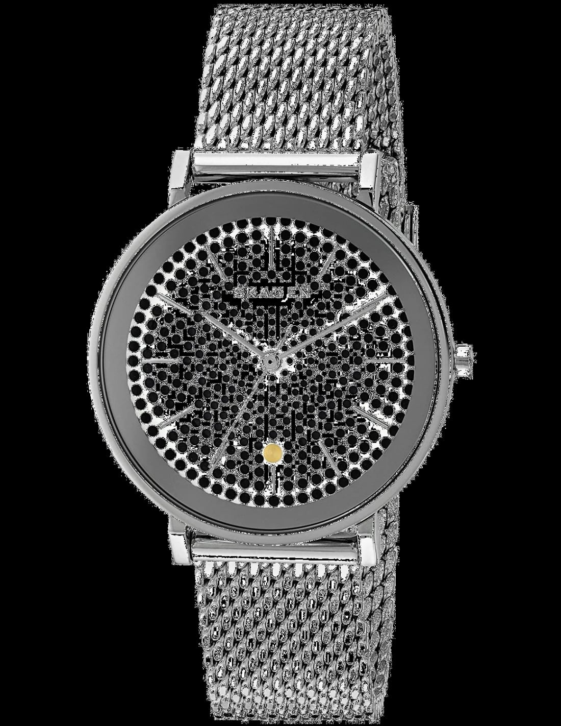 Montre Skagen SKW2446 au cadran argenté épuré, boîtier rond fin et minimaliste
