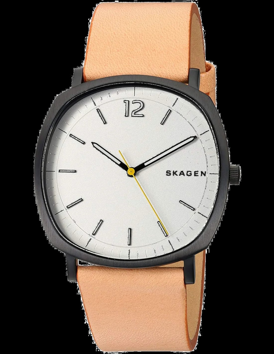 Montre Skagen SKW6379 homme cadran blanc bracelet cuir