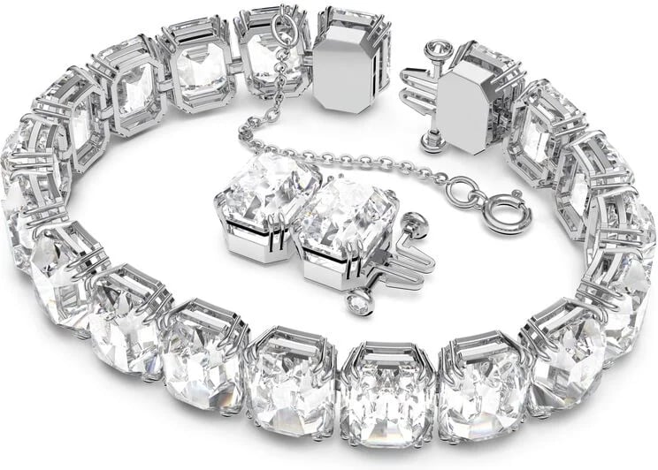 Swarovski Millenia 5618699 Octagon Crystal Rhodium-Plated White Bracelet view 3