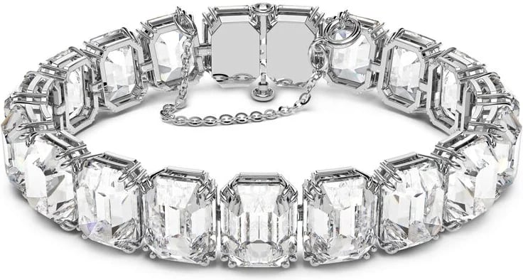 Swarovski Millenia 5618699 Octagon Crystal Rhodium-Plated White Bracelet