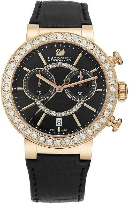 Montre Swarovski 5055209 femme détail cadran noir