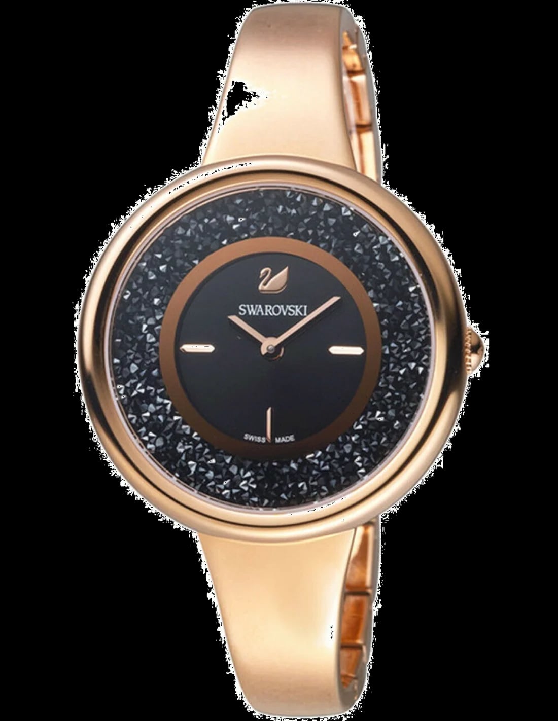 Montre Swarovski 5295334 femme cadran noir bracelet acier inoxydable