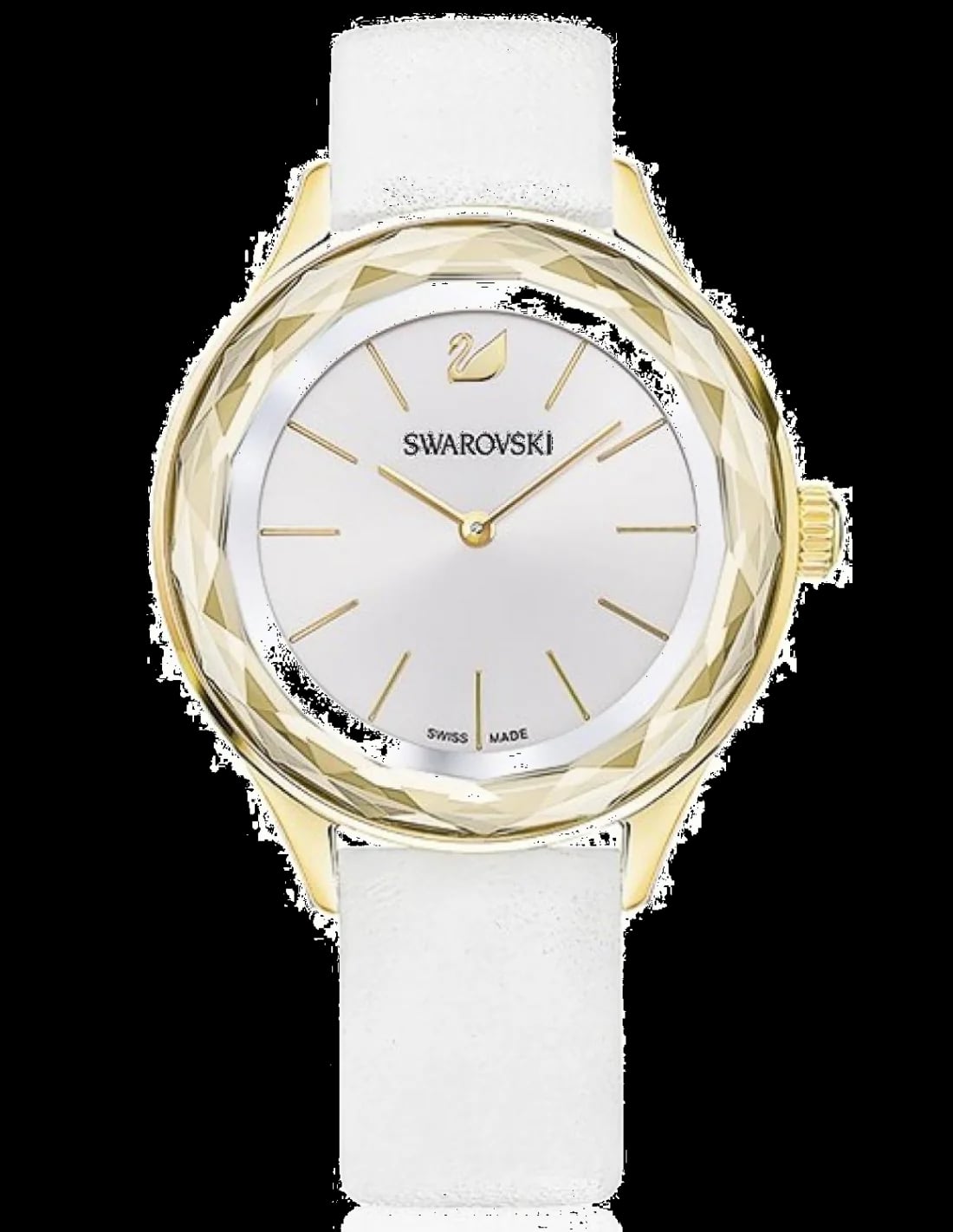 Montre Swarovski 5295337 femme cadran argent bracelet cuir