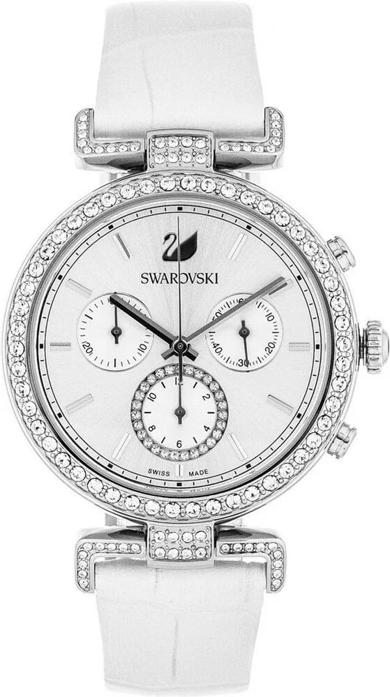 Montre Swarovski 5295346 femme cadran blanc bracelet cuir