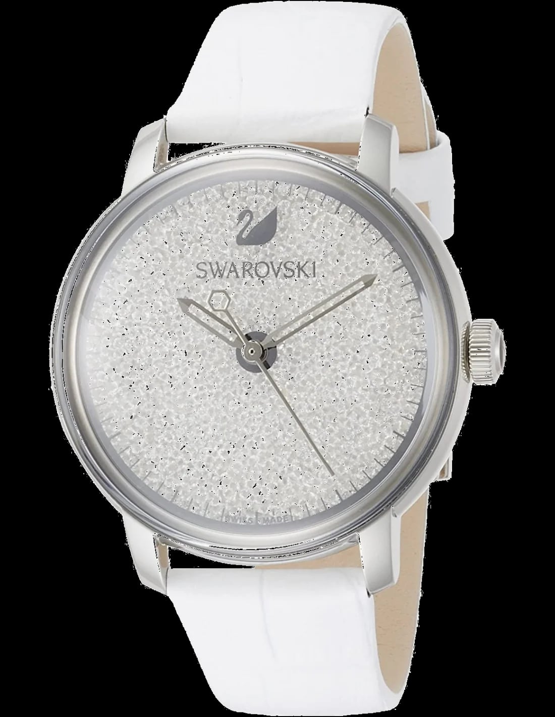 Montre Swarovski 5295383 femme cadran argent bracelet cuir