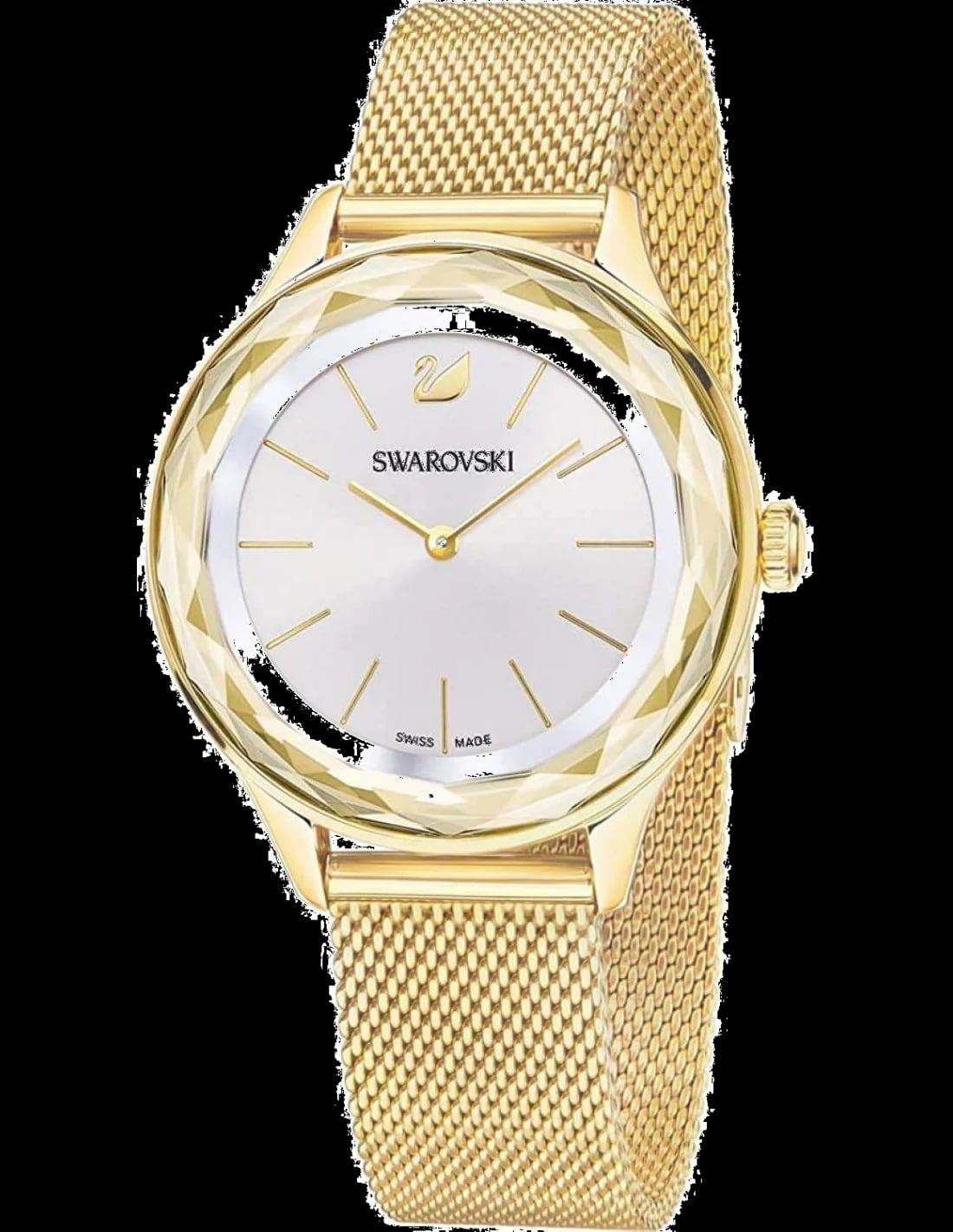 Montre Swarovski 5430417 femme cadran doré bracelet acier inoxydable