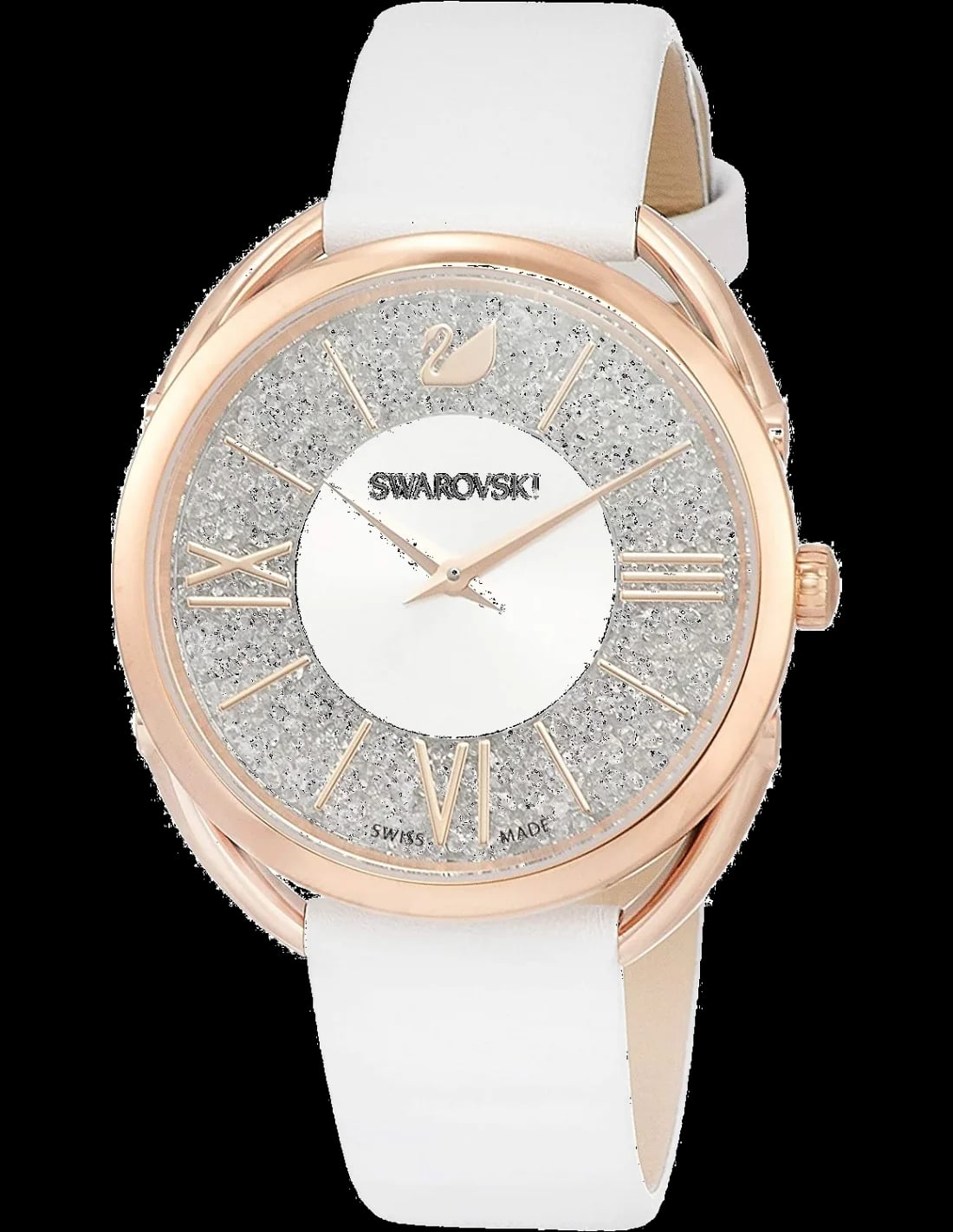 Montre Swarovski 5452459 femme cadran argent bracelet cuir