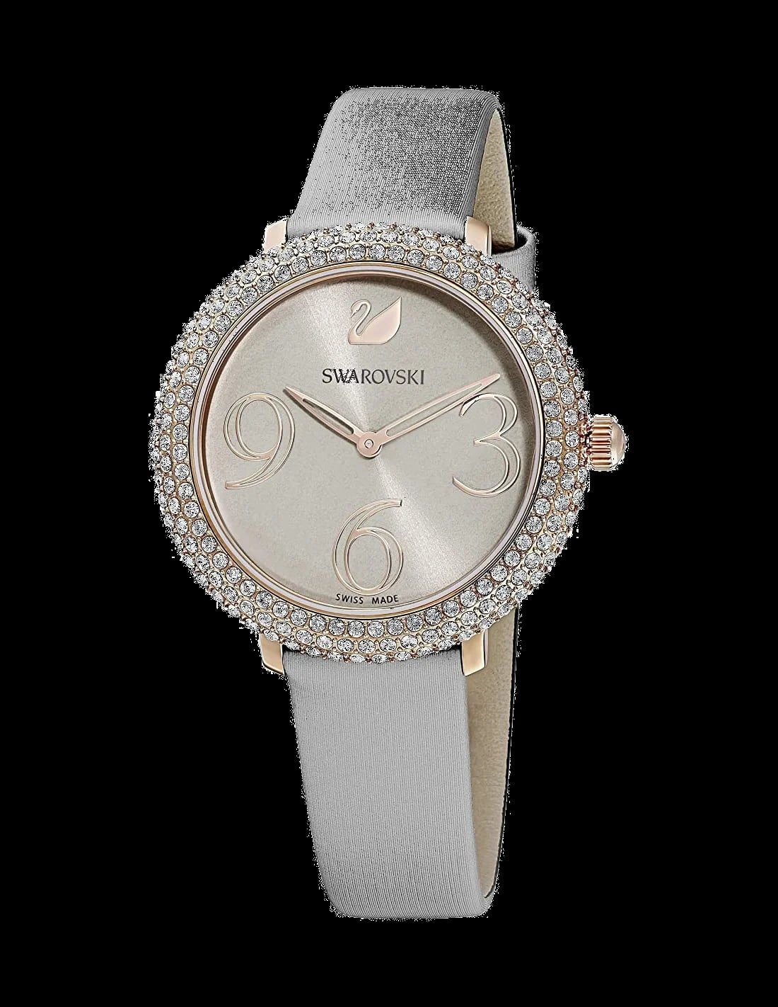 Montre Swarovski 5484067 femme cadran gris bracelet cuir