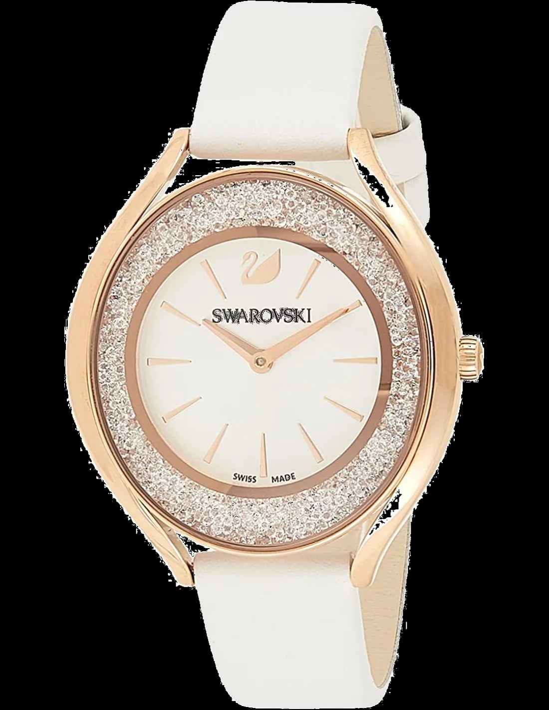 Montre Swarovski 5519453 femme cadran argent bracelet cuir