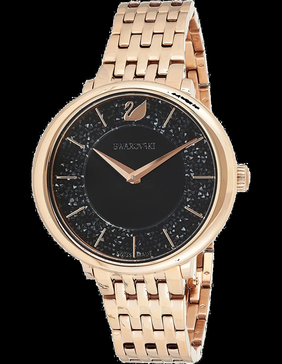 Montre Swarovski 5544587 femme cadran noir bracelet acier inoxydable