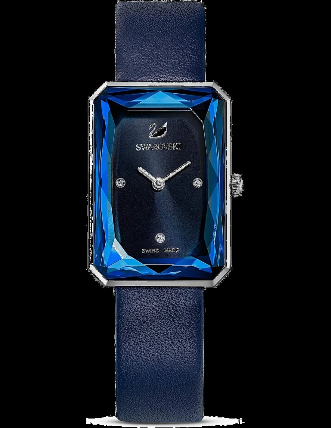 Montre Swarovski 5547713 femme cadran bleu bracelet cuir