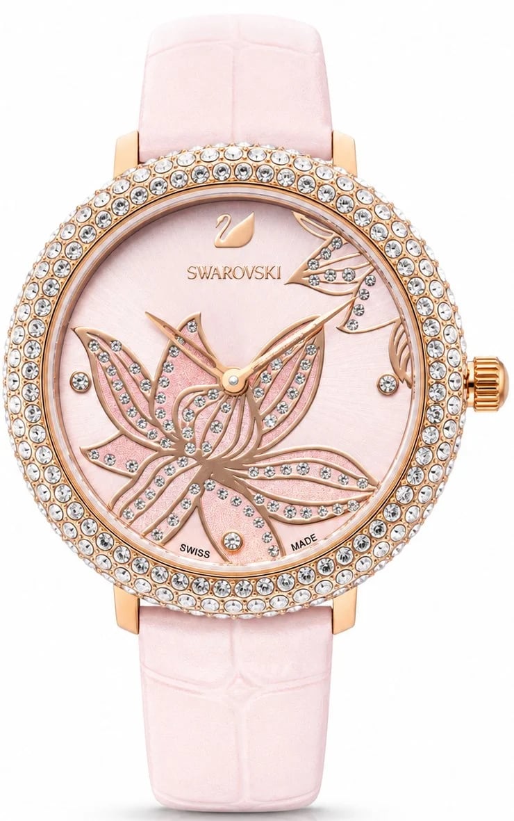 Montre Swarovski 5575217 femme cadran rose bracelet cuir