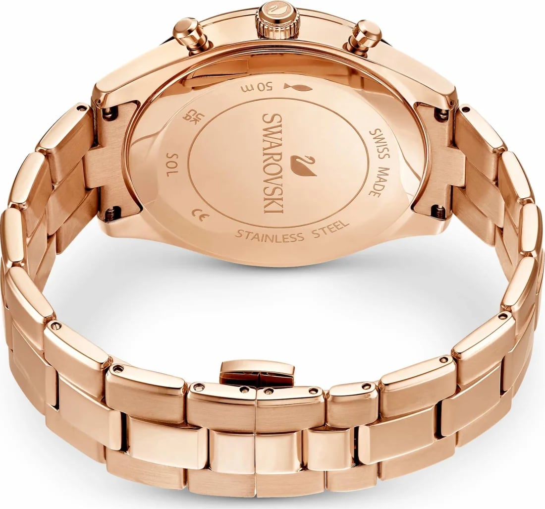 Swarovski Octea Lux Sport 5610478 Chronometer Rose Gold Metal Bracelet Watch view 5