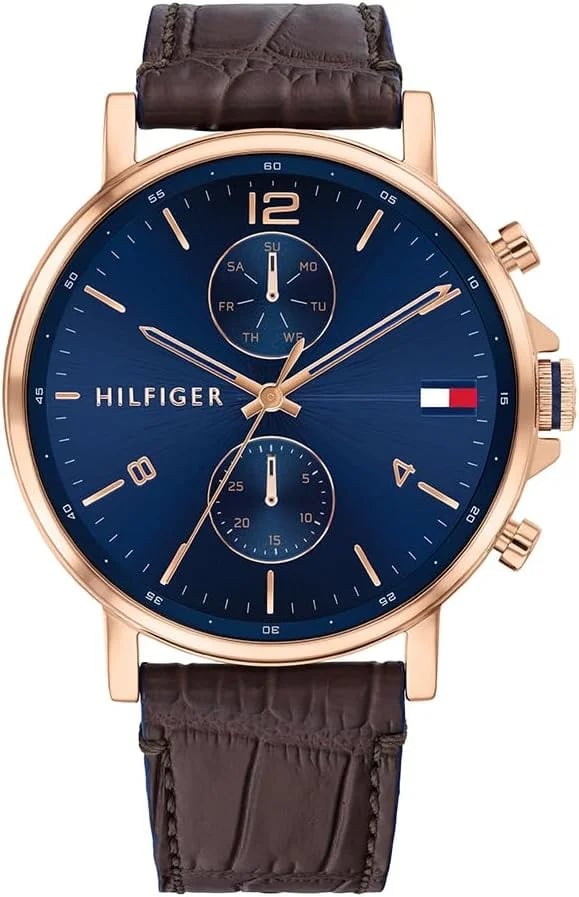 Montre Tommy Hilfiger 1710418 homme cadran bleu bracelet cuir