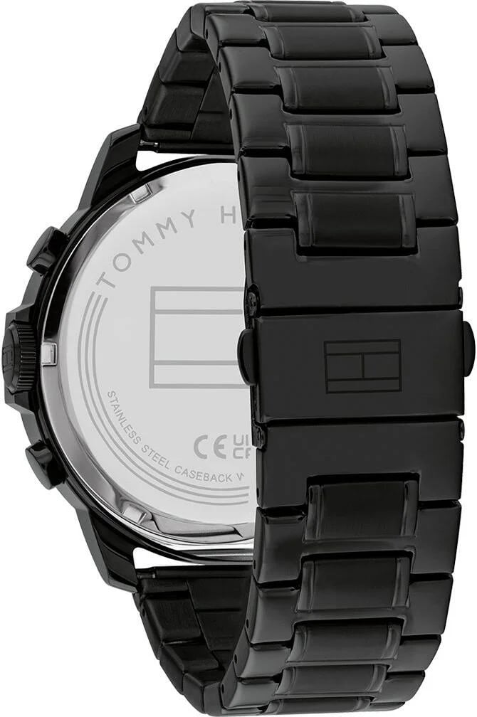 Montre Tommy Hilfiger 1710494 Luca cadran noir index bâtons fonction date