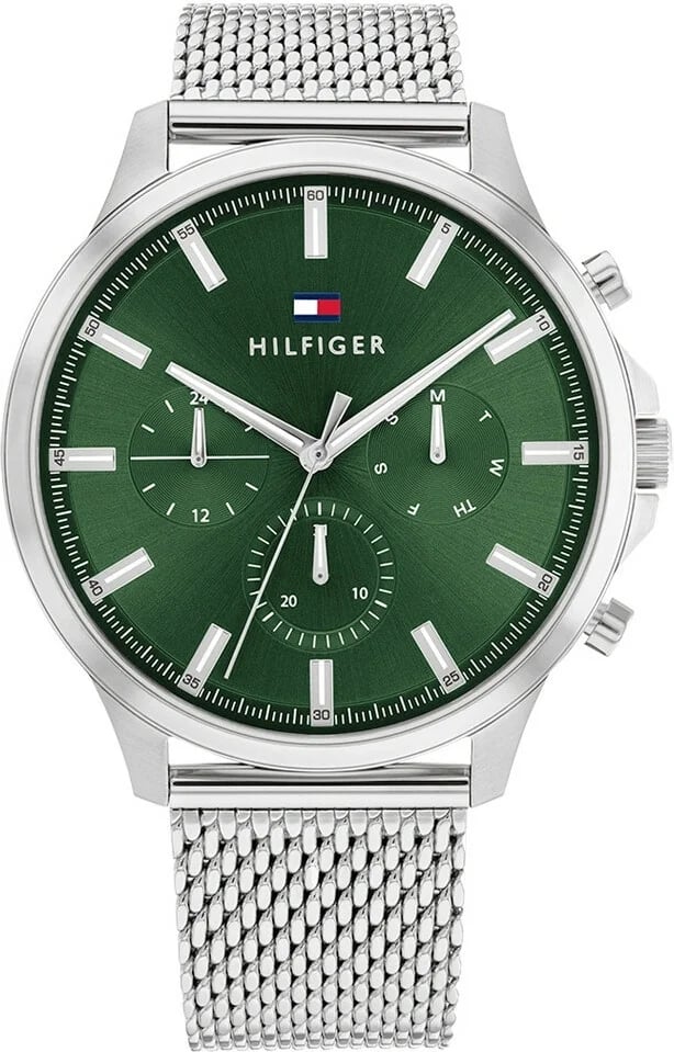 Montre Tommy Hilfiger 1710499 homme cadran vert bracelet acier inoxydable