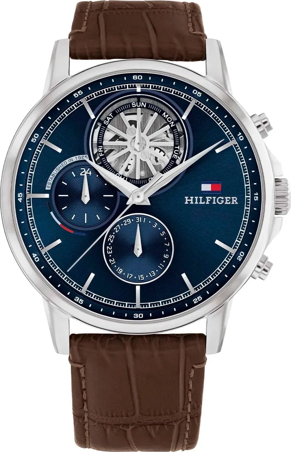 Montre Tommy Hilfiger 1710629 homme cadran bleu bracelet cuir