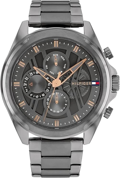 Montre Tommy Hilfiger 1710657 homme cadran gris bracelet acier