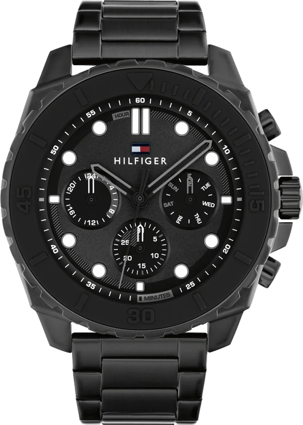 Montre Tommy Hilfiger 1710690 homme cadran noir bracelet acier