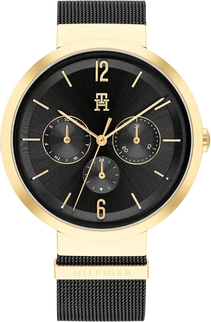 Montre Tommy Hilfiger 1782540 femme cadran noir bracelet acier