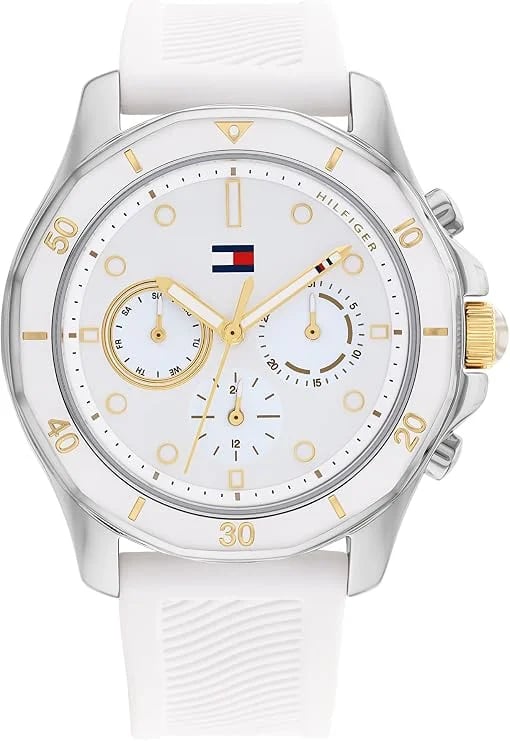 Montre Tommy Hilfiger 1782568 femme cadran blanc bracelet silicone