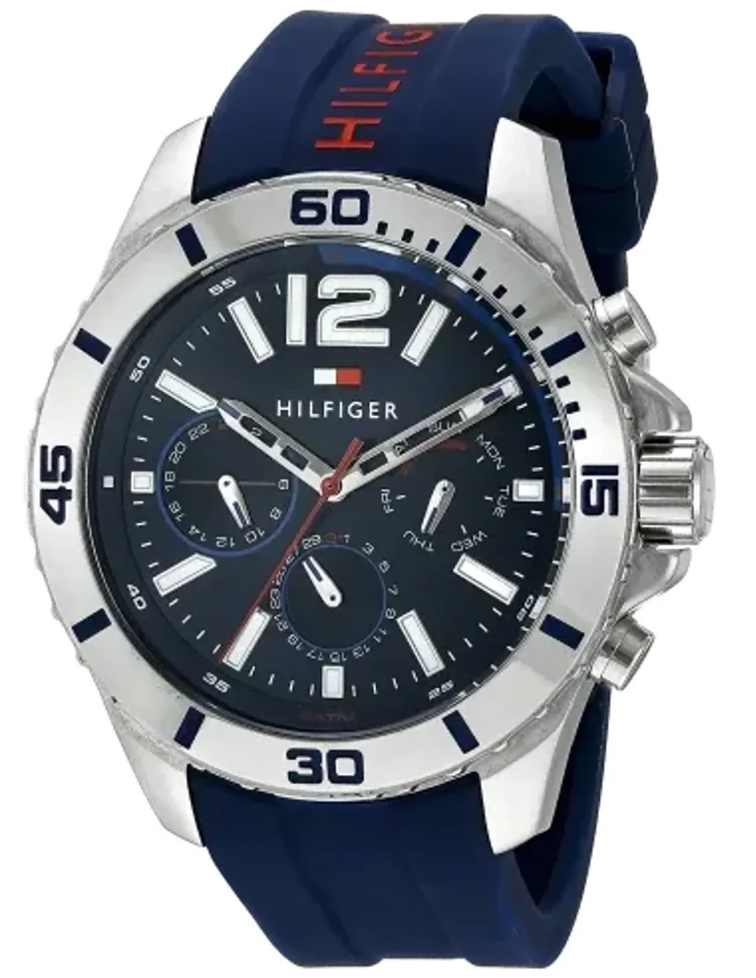 Montre Tommy Hilfiger 1791142 homme cadran bleu bracelet caoutchouc / silicone