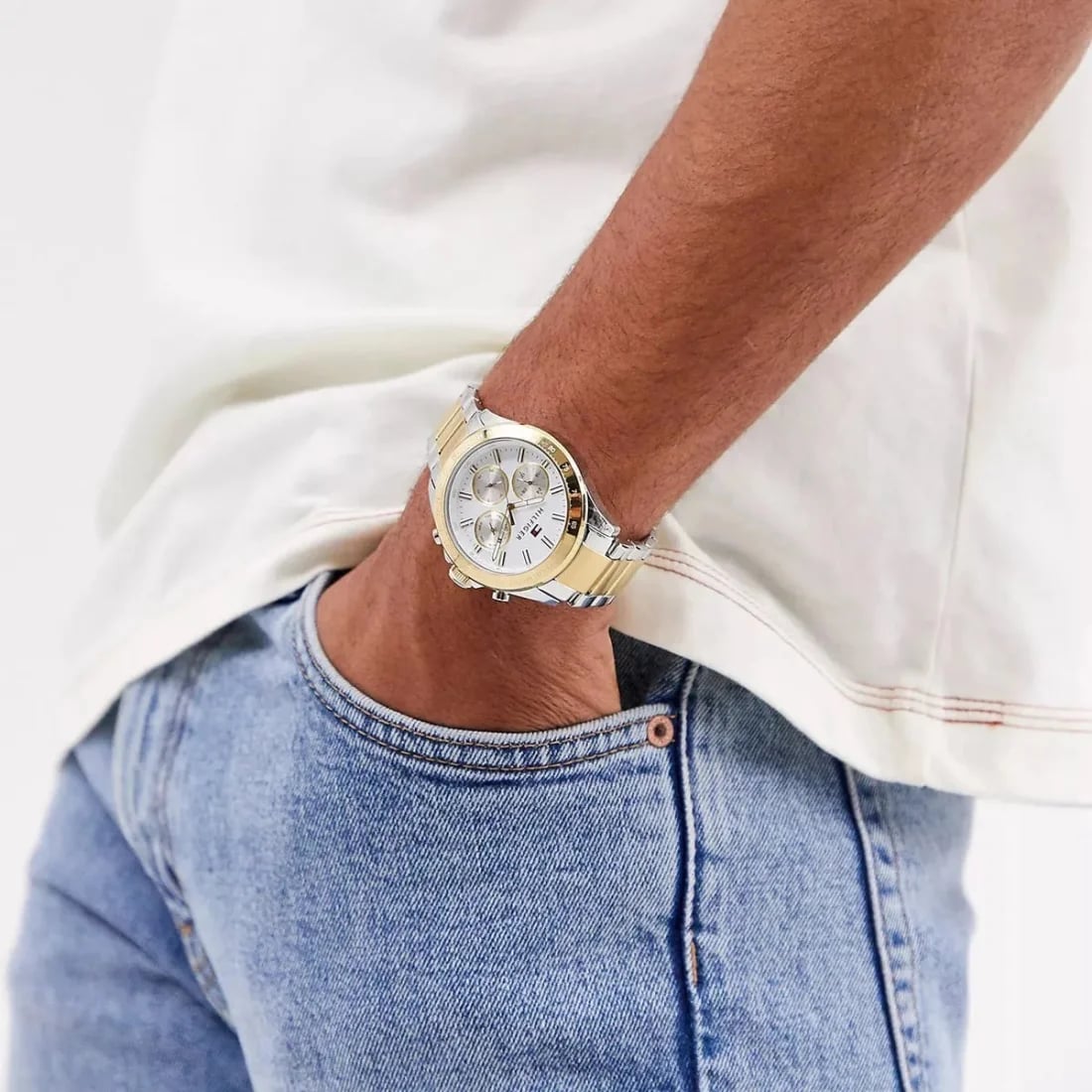 Montre Tommy Hilfiger 1791226 homme détail cadran argent