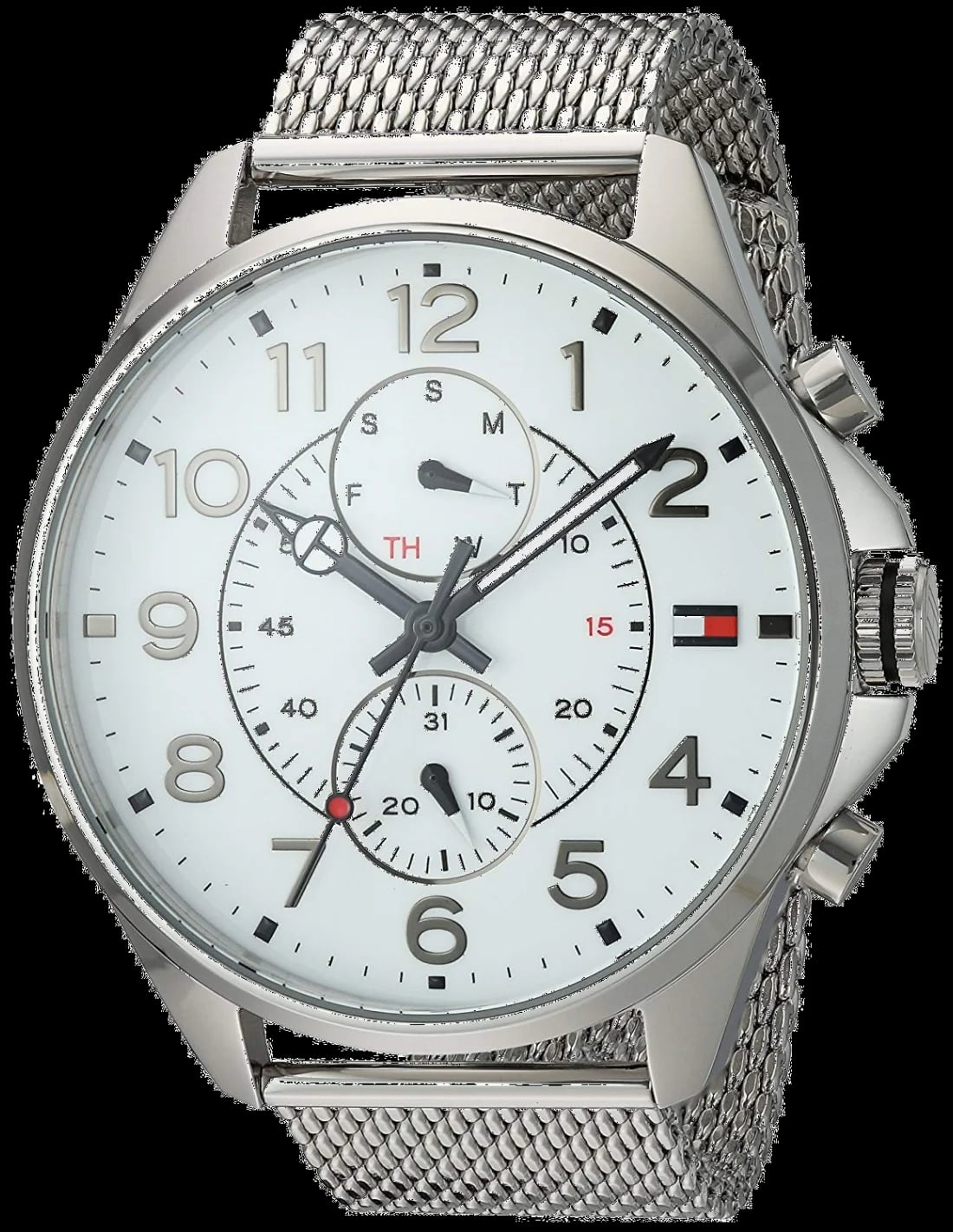 Montre Tommy Hilfiger 1791277 homme cadran blanc bracelet acier inoxydable