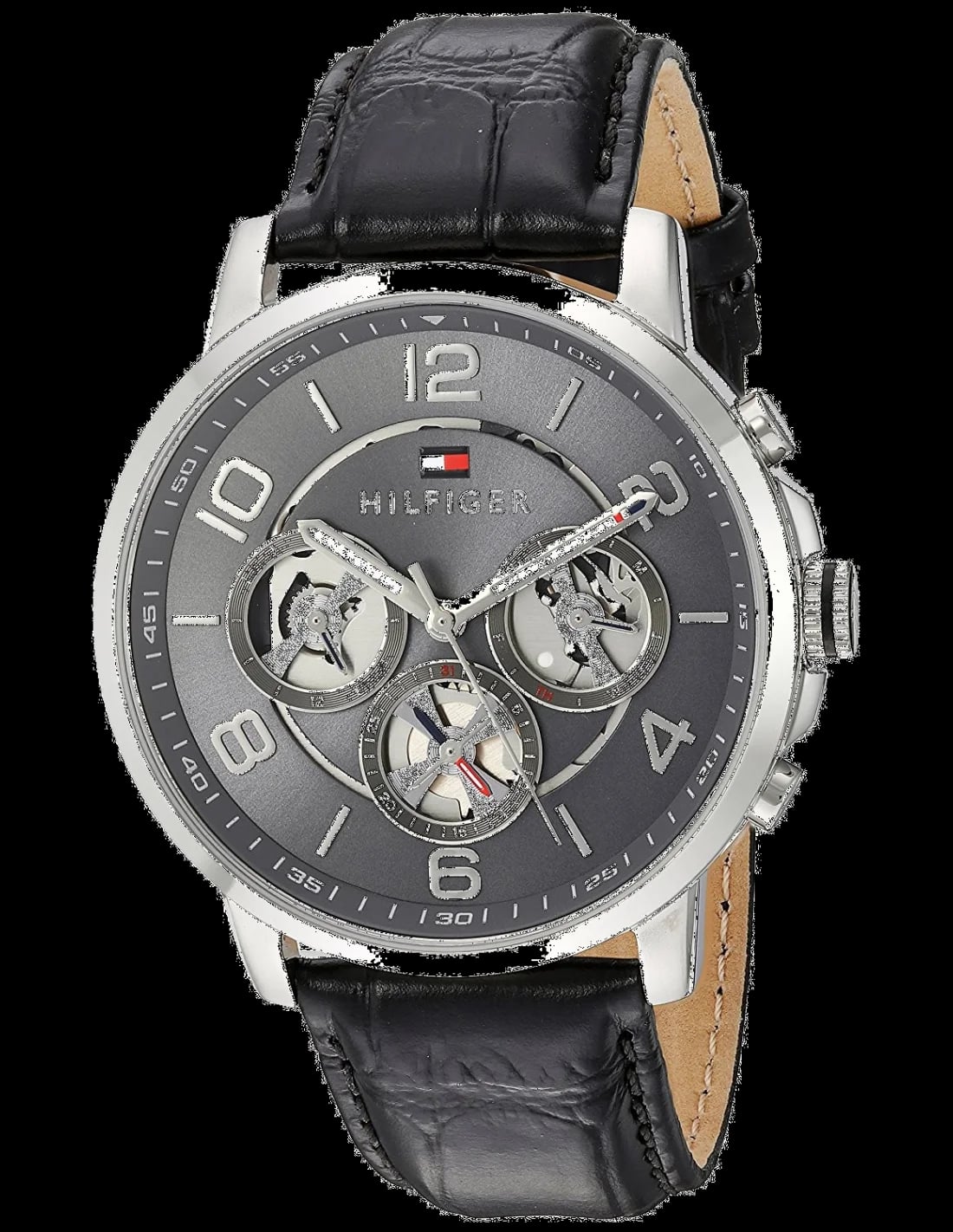 Montre Tommy Hilfiger 1791289 homme cadran gris bracelet cuir