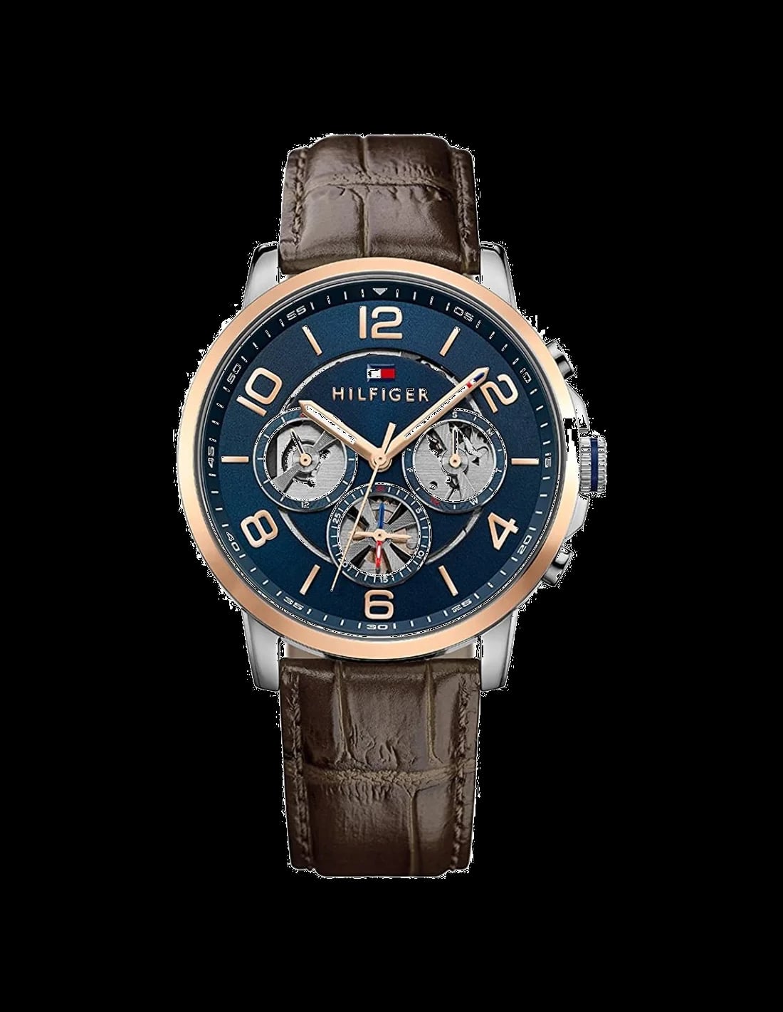 Montre Tommy Hilfiger 1791290 homme cadran bleu bracelet cuir