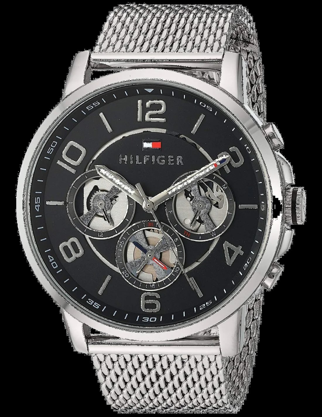Montre Tommy Hilfiger 1791292 homme cadran noir bracelet acier inoxydable